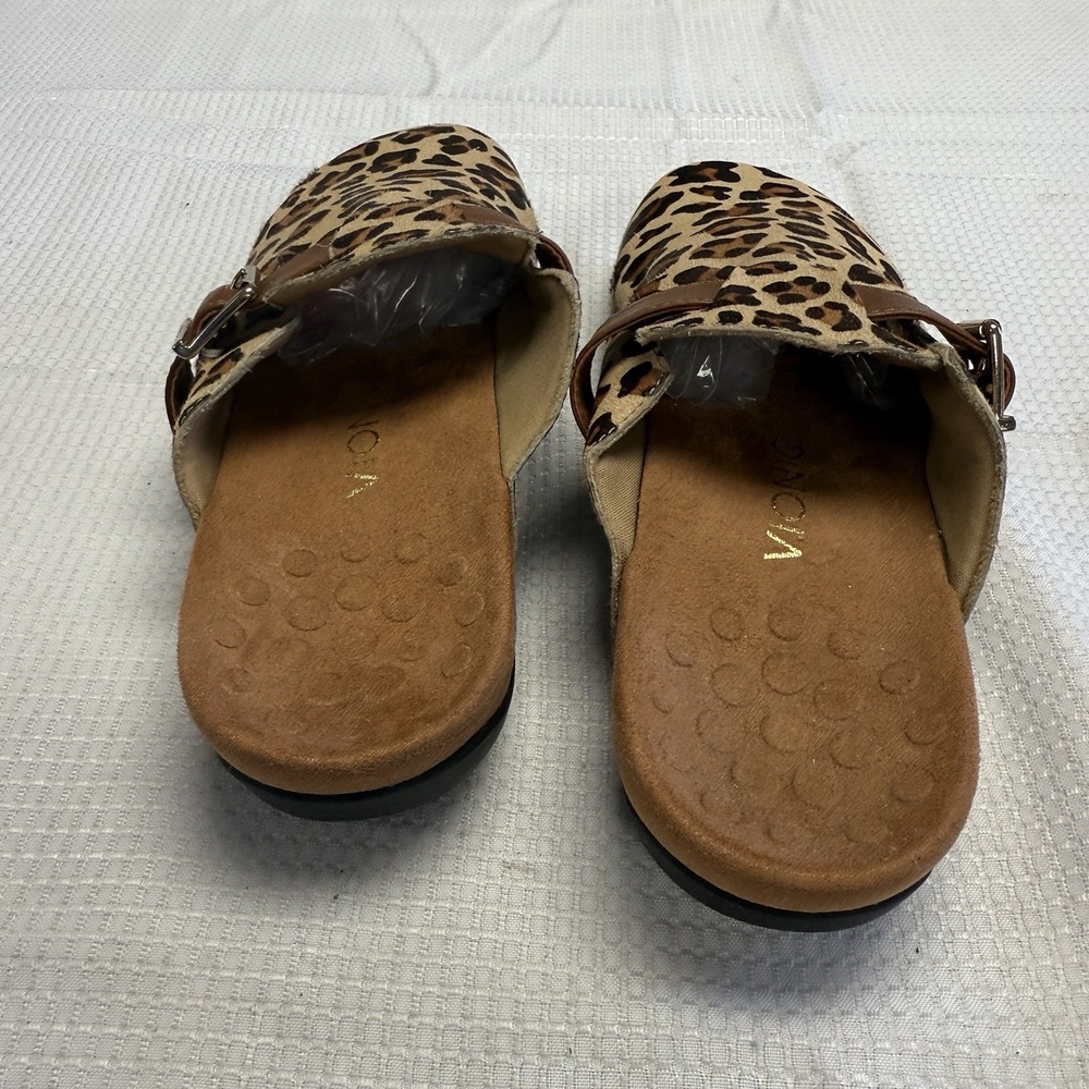 Vionic Calgary Leopard Cheetah Print Clogs Womens… - image 5